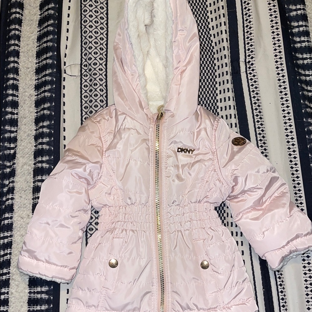 DKNY Light Pink Hooded Jacket